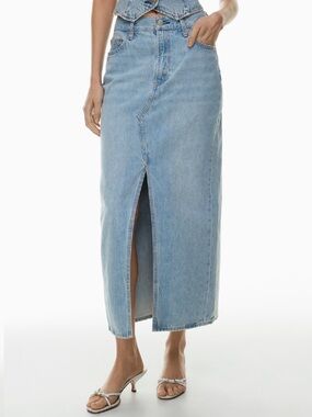 Denim Forum The ‘90s Vintage Maxi Denim Skirt